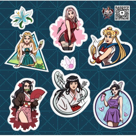 Modern Adult Whimsical Knight Stickers