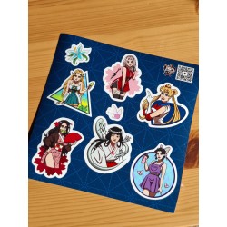 Modern Adult Whimsical Knight Stickers